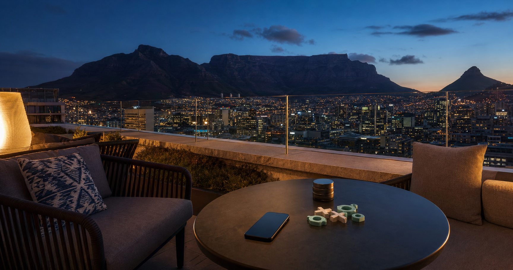 Cape Town skyline in the evening
